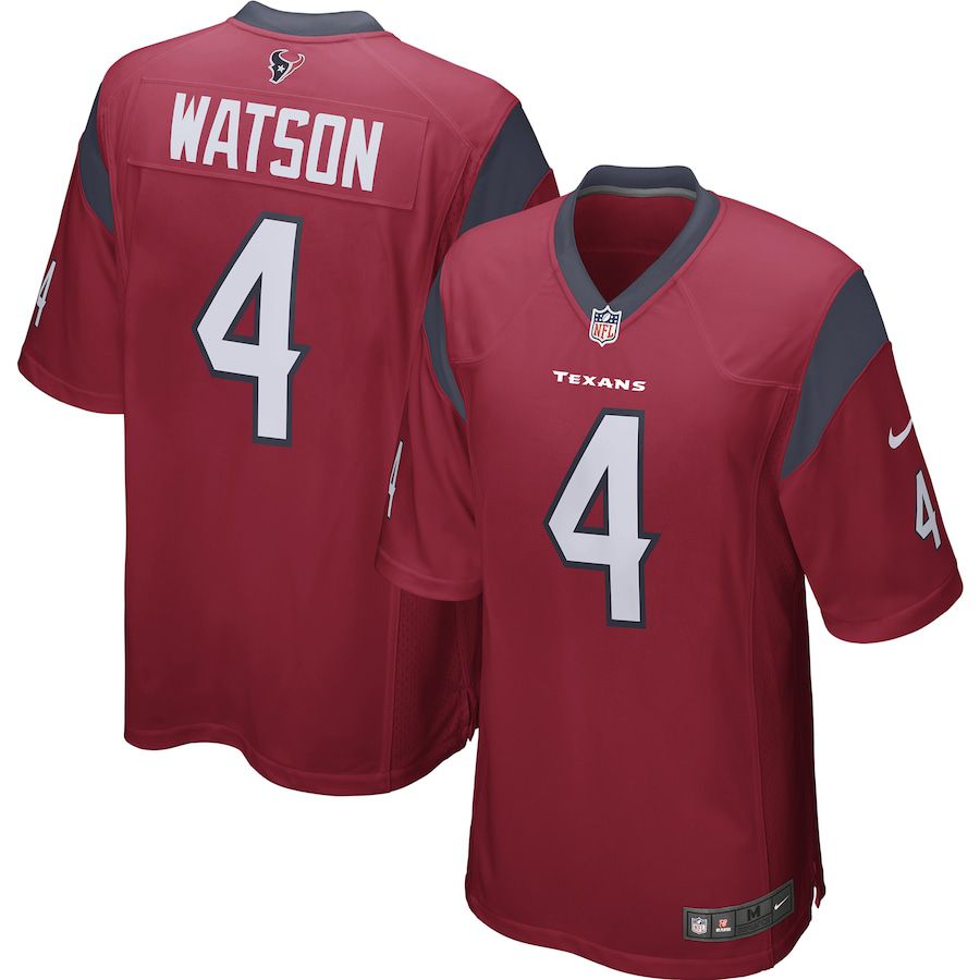 Men Houston Texans #4 Deshaun Watson Red Nike Player Game NFL Jersey->houston texans->NFL Jersey